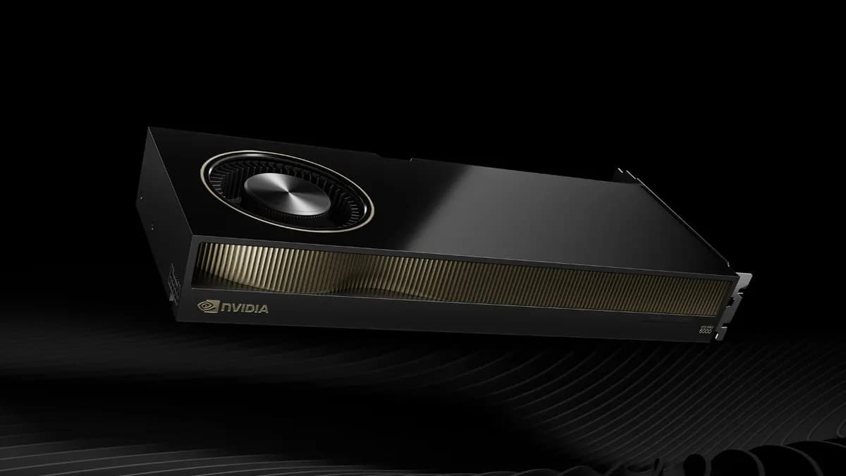 NVIDIA RTX PRO 6000 Blackwell Max-Q Workstation Edition: a black card with one blower fan